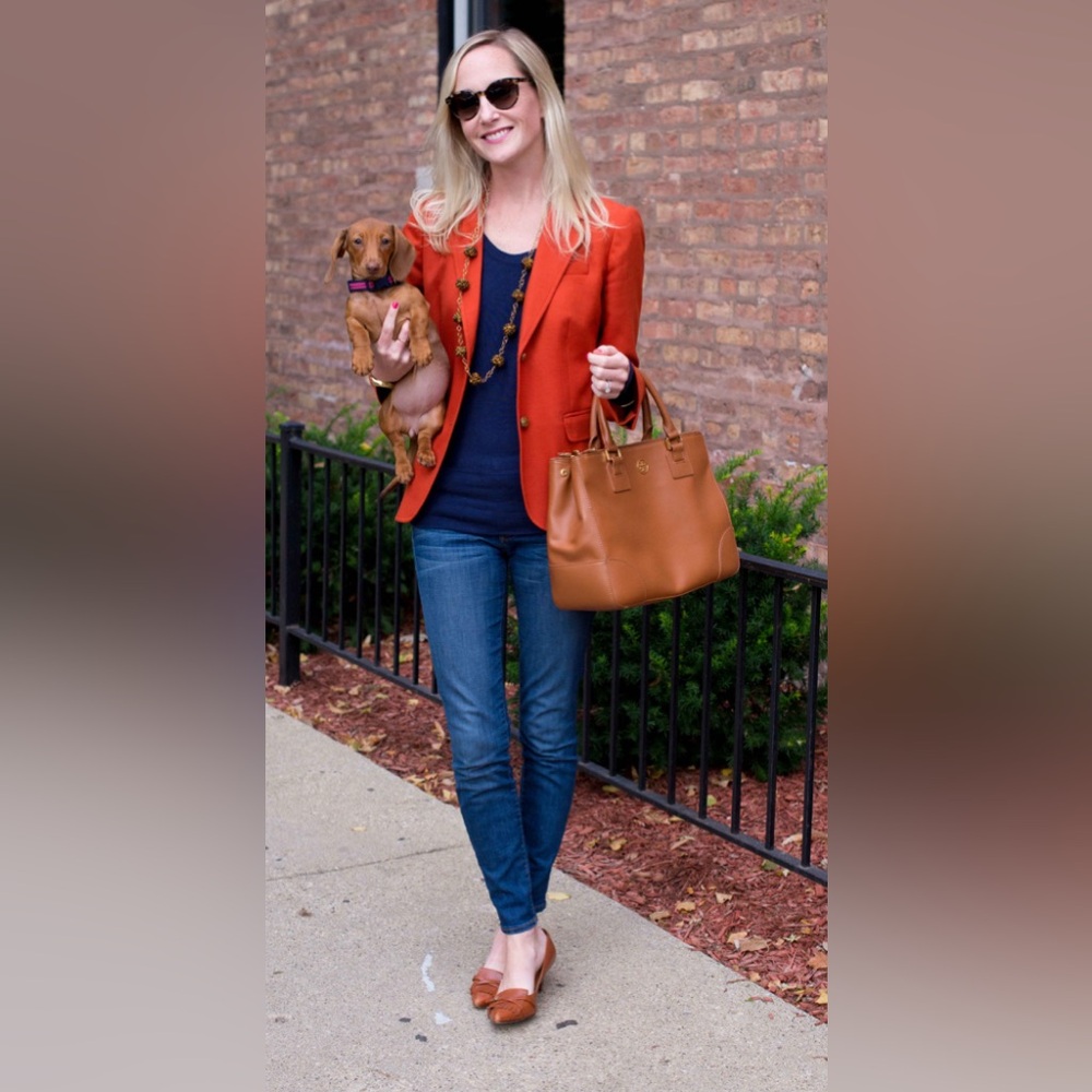Tory Burch Bold Scarlet Blazer